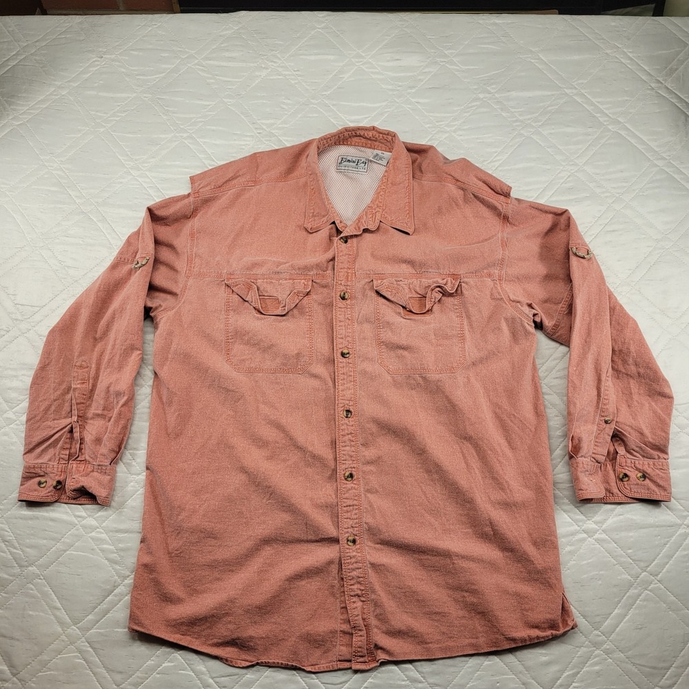Bimini Bay Outfitters LTD orange long sleeve fishing shirt size XXL
